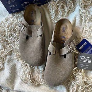 Taupe Birkenstock Bostons size 38 Wide,Brand new